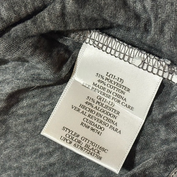 Rocker Girl Women's Black "Lucky Tee" Shirt With Green Shamrock Graphic Large - Picture 7 of 10